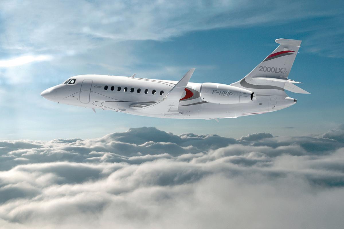 Dassault Falcon 2000LXS cabin for Kentucky charter